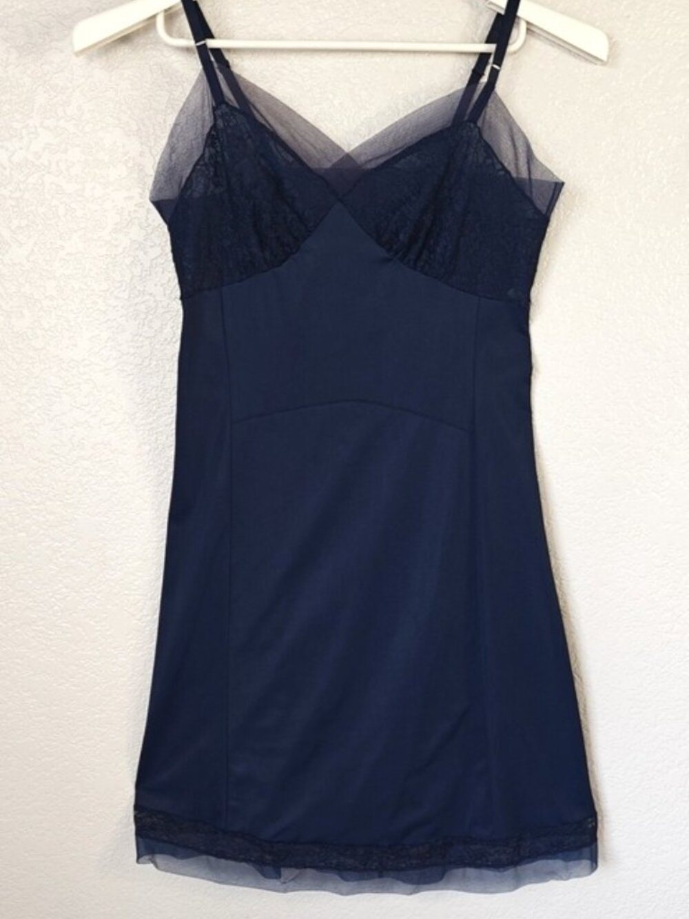 Vintage Rogers Size 36 Navy Full Slip Dress